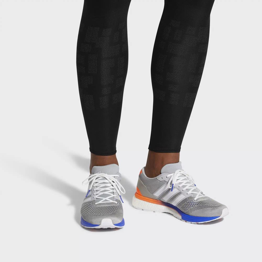 Adidas Adizero Boston 6 Tenis Para Correr Grises Para Hombre (MX-79455)
